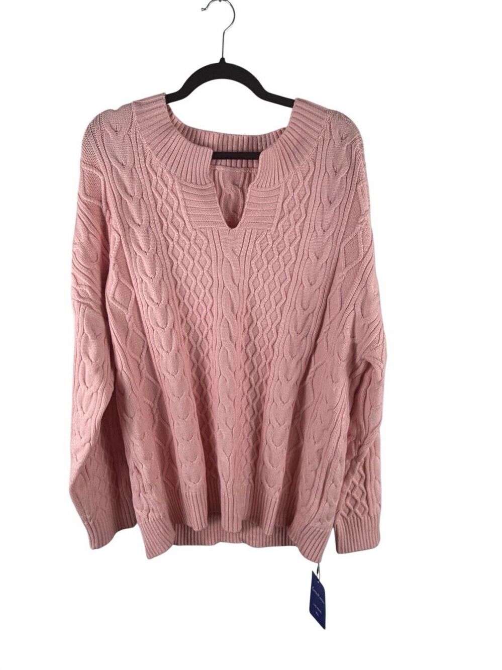 Amazon Pink Oversized Cable Sweater- Size XL